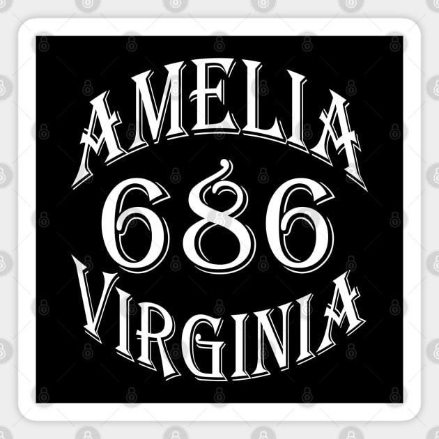 686 AMELIA VA (WHT) Magnet by DodgertonSkillhause